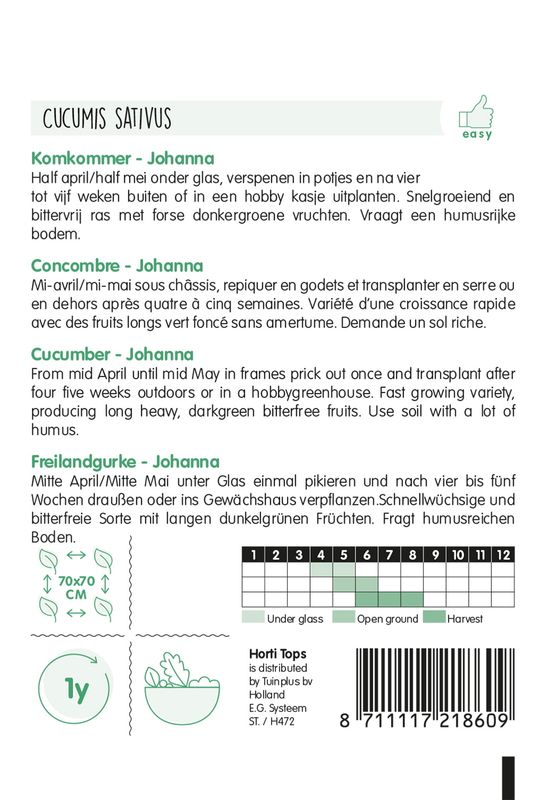 Agurk Johanna -Frø-